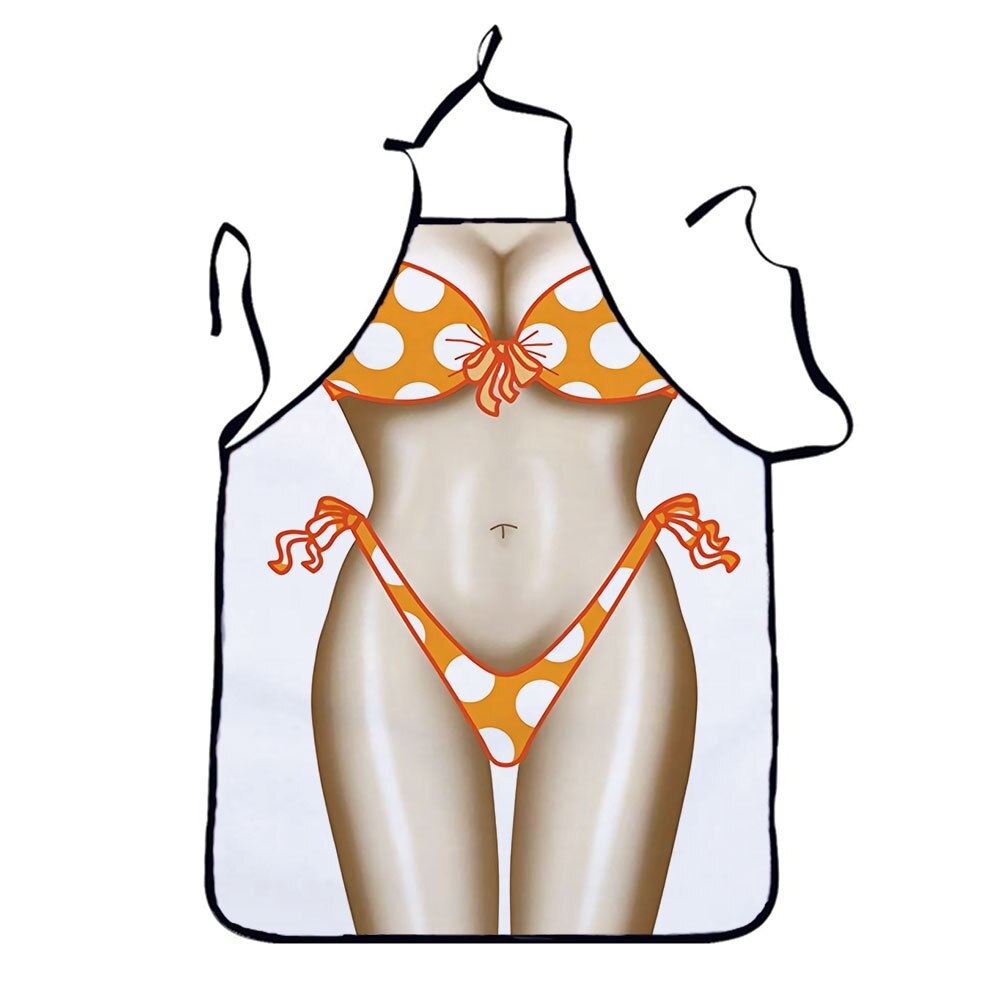 Muscle Man Funny 3D Kitchen Apron Digital Printed Sexy Naked Aprons Superhero Pa