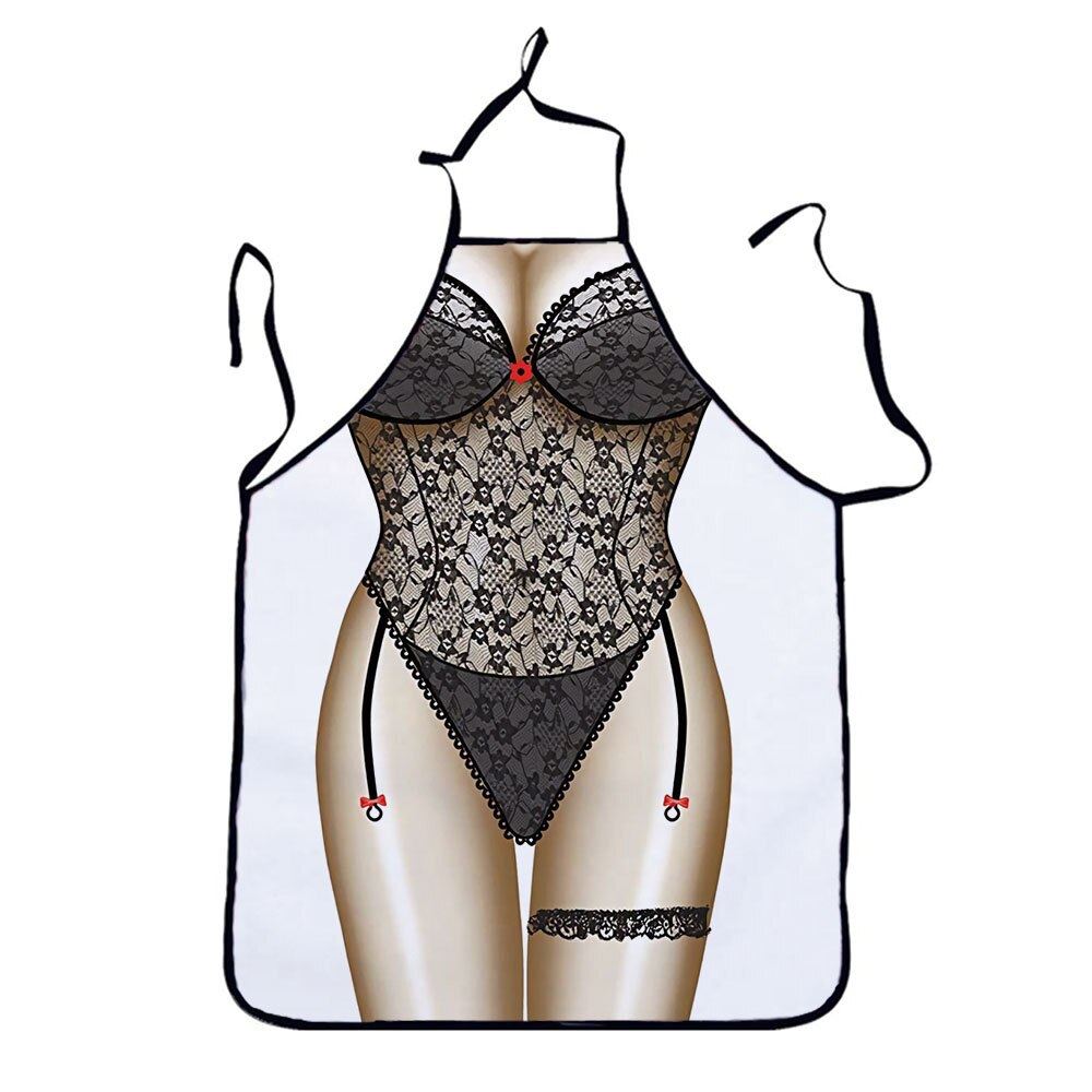 Muscle Man Funny 3D Kitchen Apron Digital Printed Sexy Naked Aprons Superhero Pa