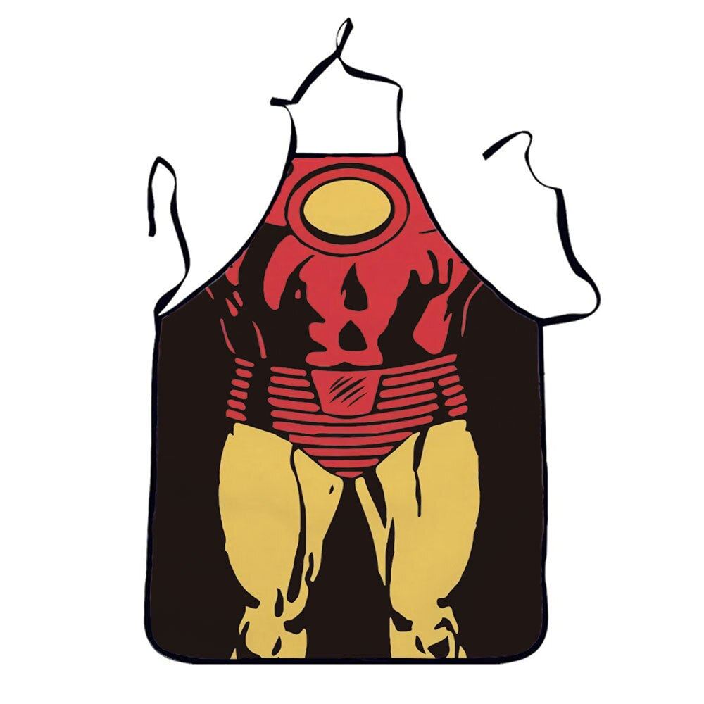 Muscle Man Funny 3D Kitchen Apron Digital Printed Sexy Naked Aprons Superhero Pa