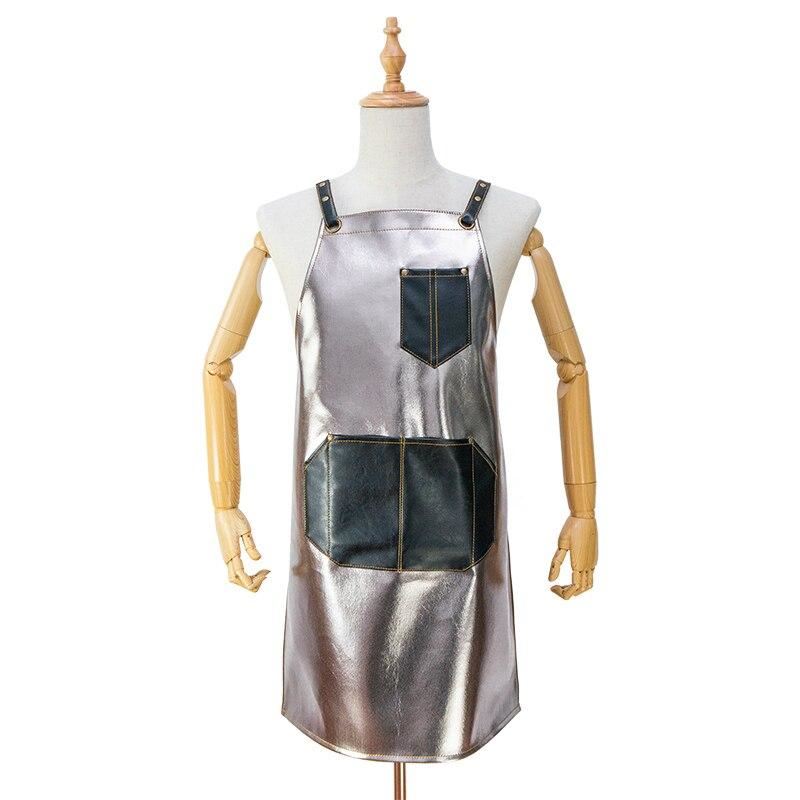 Thick PU Leather Working Durable Apron Functional Use For BBQ And Barber Water