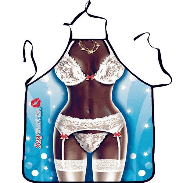 Kitchen Sexy ApronTablier Digital Printed Bibs Woman Funny Pinafore Cooking Baki
