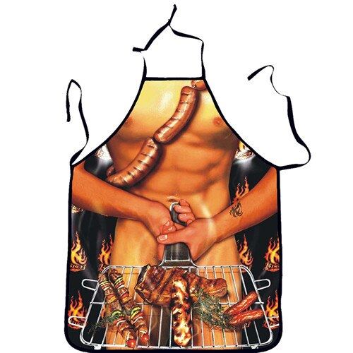 Kitchen Sexy ApronTablier Digital Printed Bibs Woman Funny Pinafore Cooking Baki
