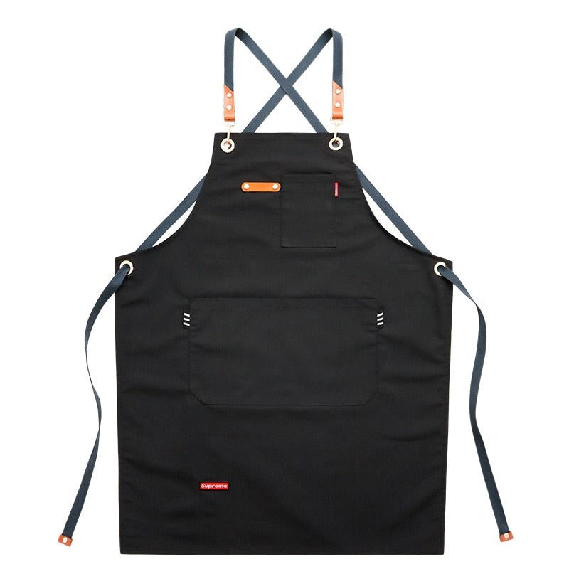 New Cooking Apron for Chef Women Men with Tool Pockets Heavy-duty Grilling BBQ A