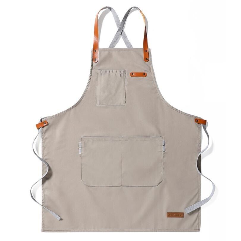 New Cooking Apron for Chef Women Men with Tool Pockets Heavy-duty Grilling BBQ A