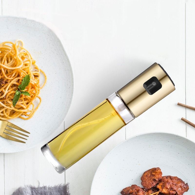 Kitchen Stainless Steel Olive Oil Sprayer Bottle Pump Oil Pot Leak-proof Grill B