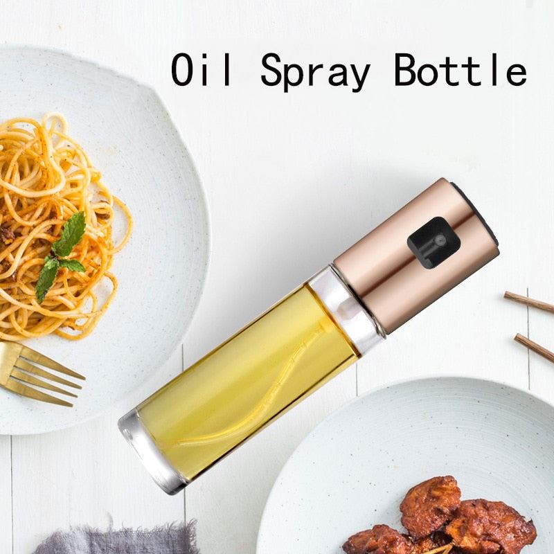 Kitchen Stainless Steel Olive Oil Sprayer Bottle Pump Oil Pot Leak-proof Grill B
