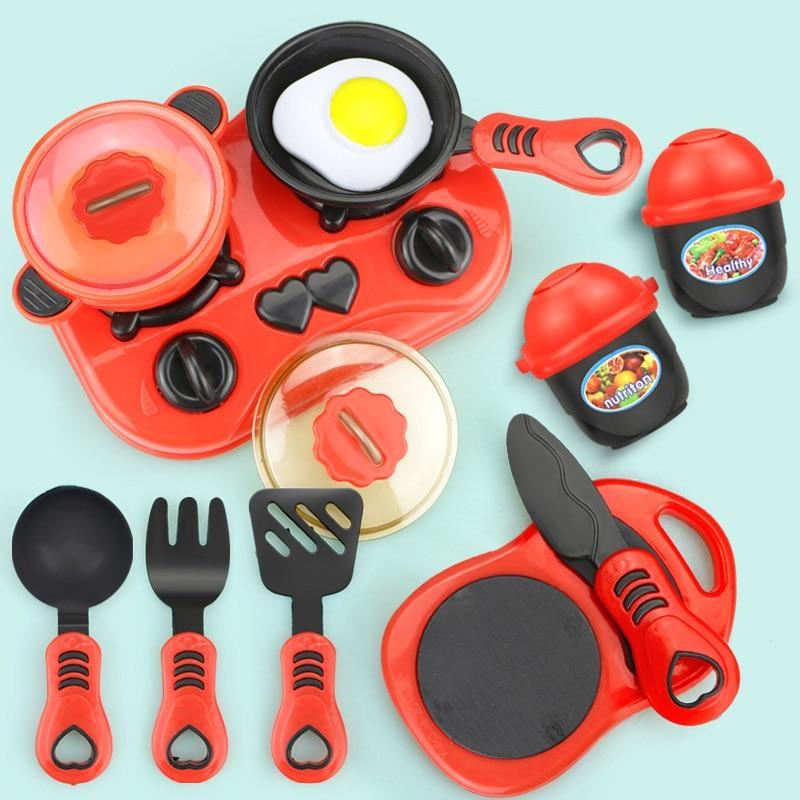 Children Miniature Kitchen Toys Set Pretend Play Simulation Food Cookware Pot Pa