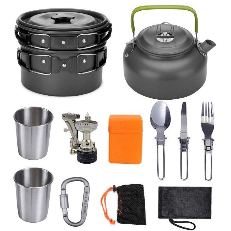 New Outdoor Set Of Boiler Head Teapot With Cup Combination Portable Camping Cook