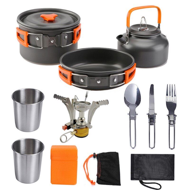 New Outdoor Set Of Boiler Head Teapot With Cup Combination Portable Camping Cook