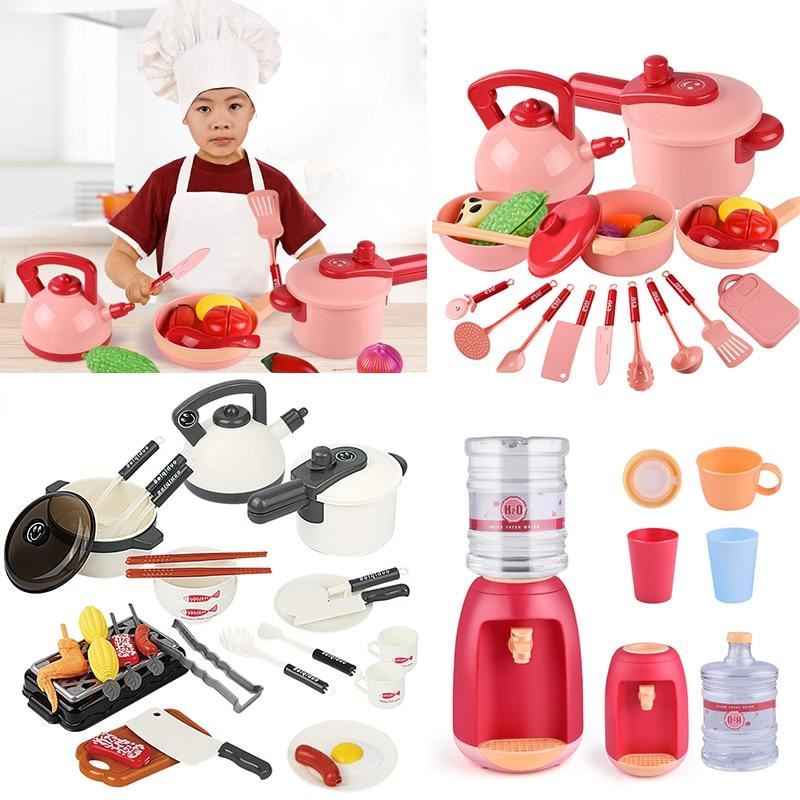 Children Mini Kitchen Toy Set Cookware Pot Pan Kids Pretend Cook Play Toy Simula