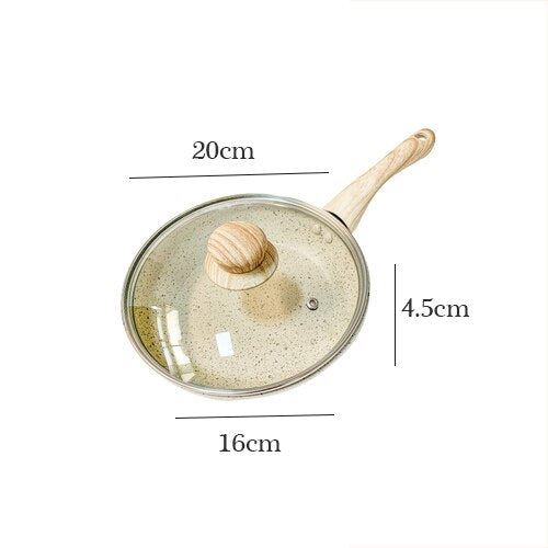 Medical Stone Non-stick Skillet Frying Pan Induction Cooker Wok Cooking Pot with
