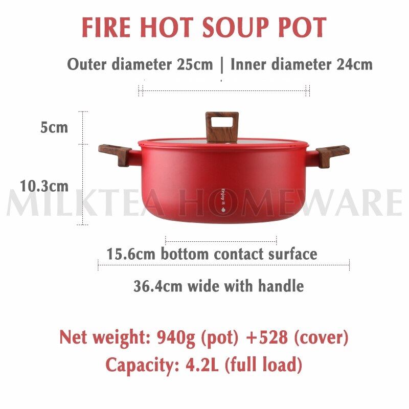 Kitchenware Saucepan Cooking Pan Non-Stic Cookware Set Three-Piece Wok Soup Pot