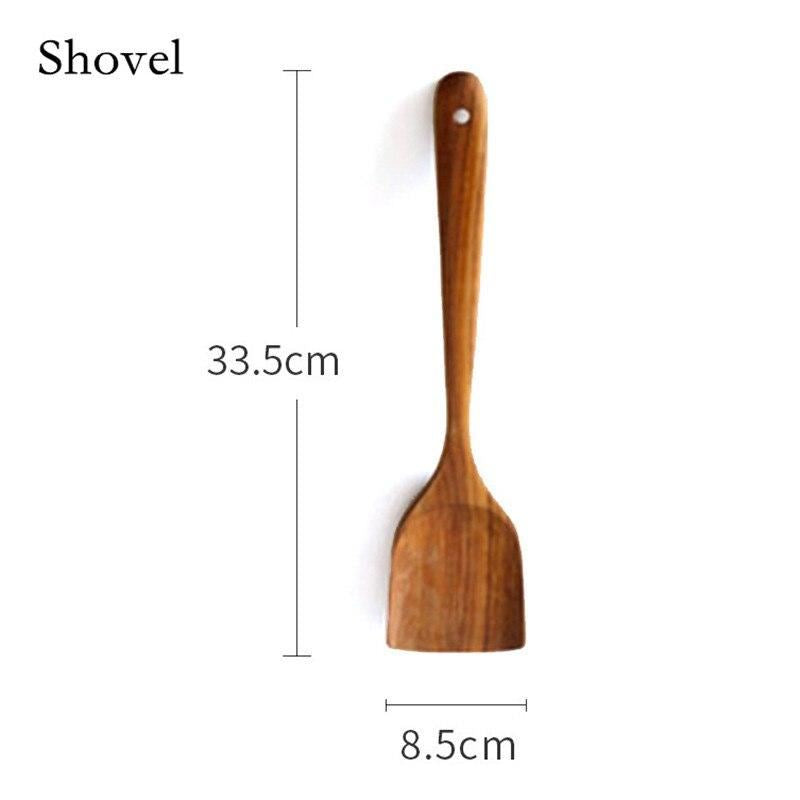 Teak Natural Wood Tableware Spoon Colander Spoon Special Nano Soup Skimmer Cooki