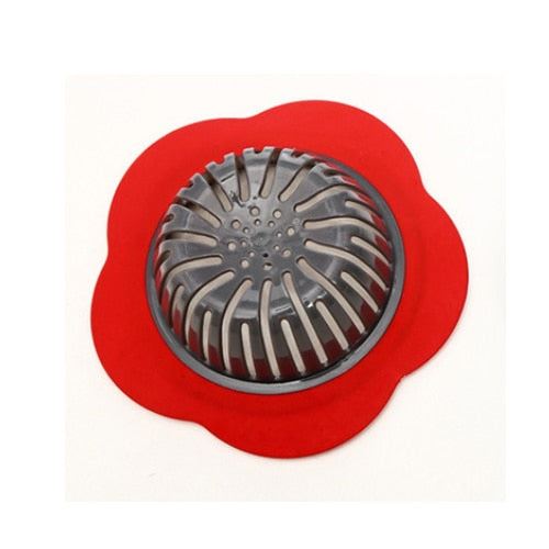 New Hot Flower Shaped Silicone TPR Kitchen Sink Strainer Bathroom Shower Drain S