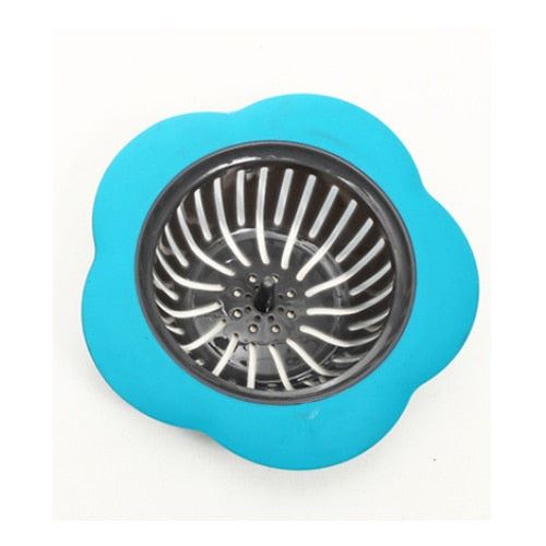 New Hot Flower Shaped Silicone TPR Kitchen Sink Strainer Bathroom Shower Drain S