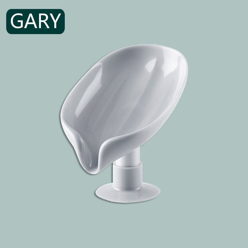 Leaf Shape Soap Box Drain Soap Holder Box Bathroom Shower Soap Holder sponge Sto