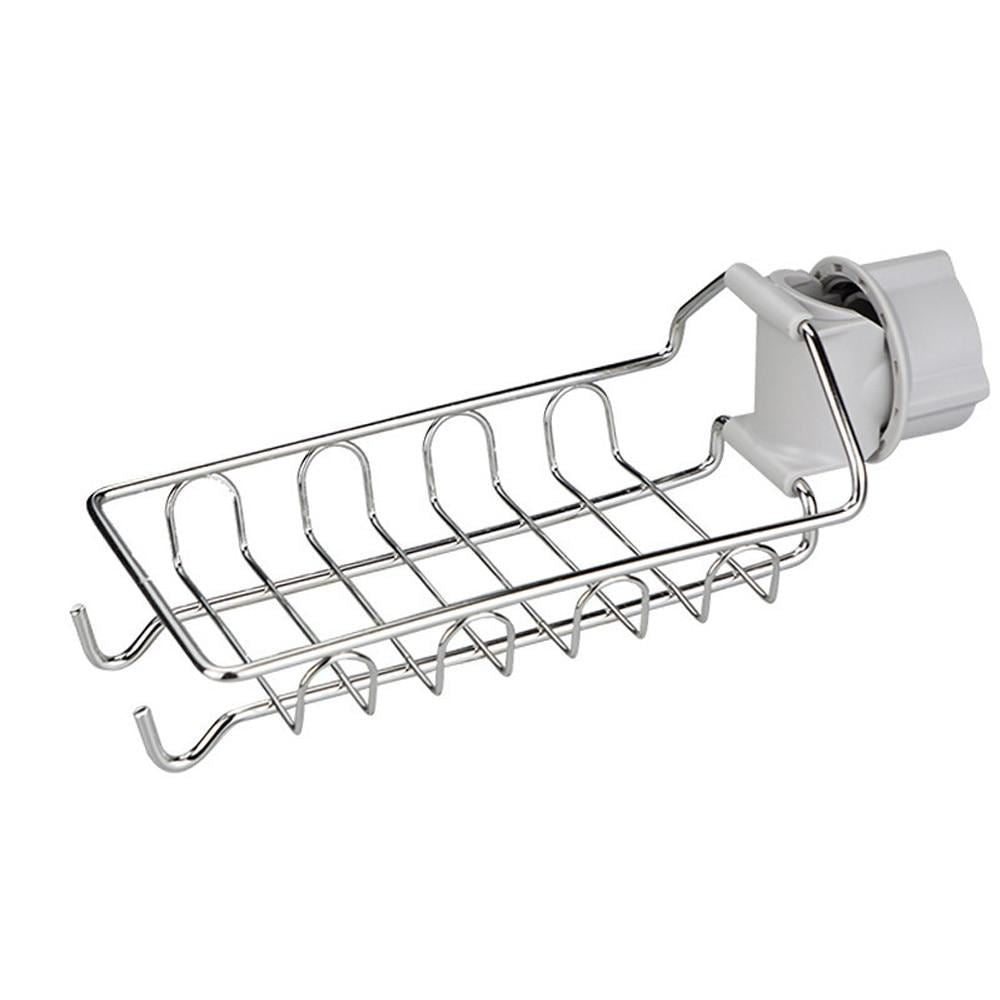 Kitchen Sink Storage Rack Kitchen Faucet Drain Shelf Sponge Dishcloth Towel Hold