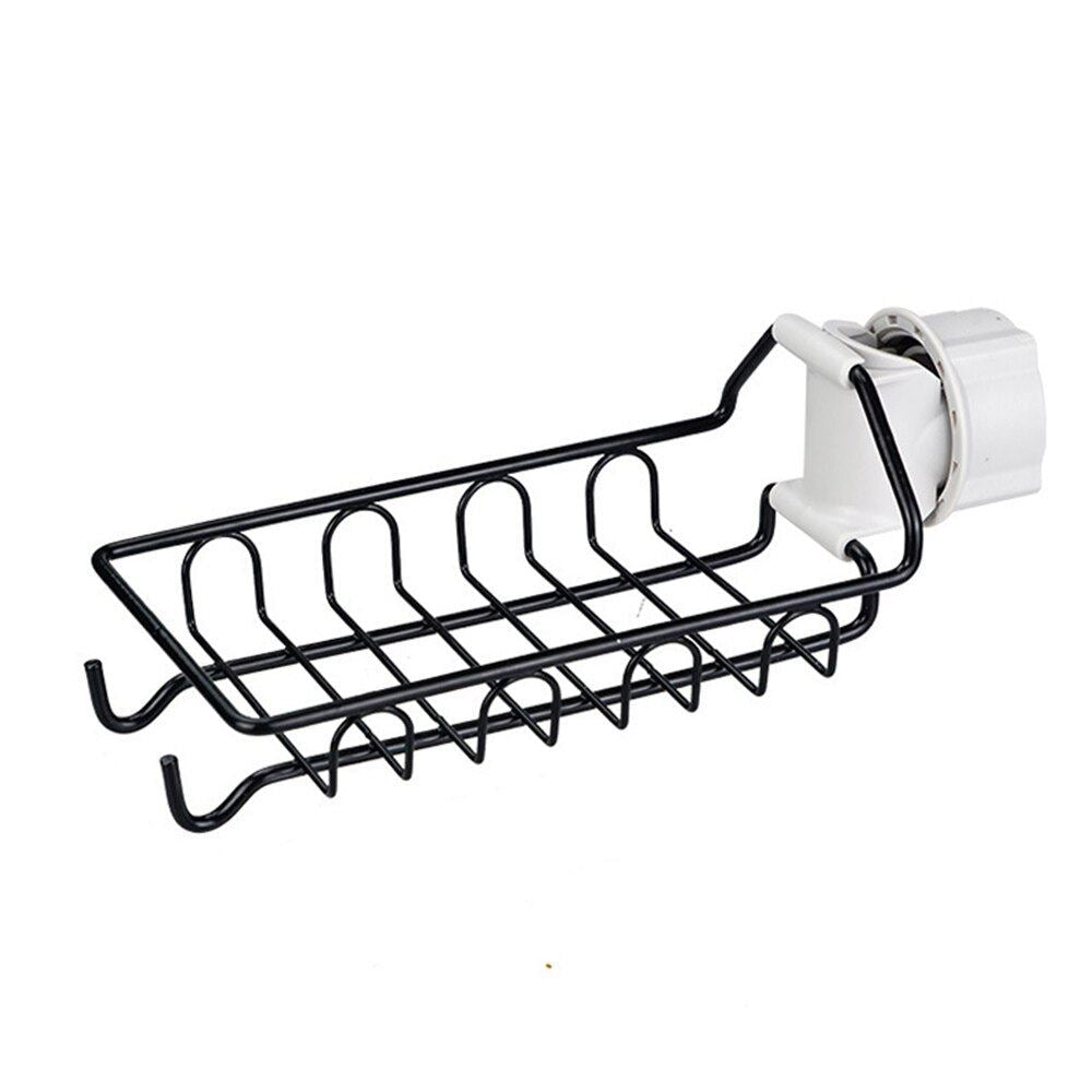 Kitchen Sink Storage Rack Kitchen Faucet Drain Shelf Sponge Dishcloth Towel Hold