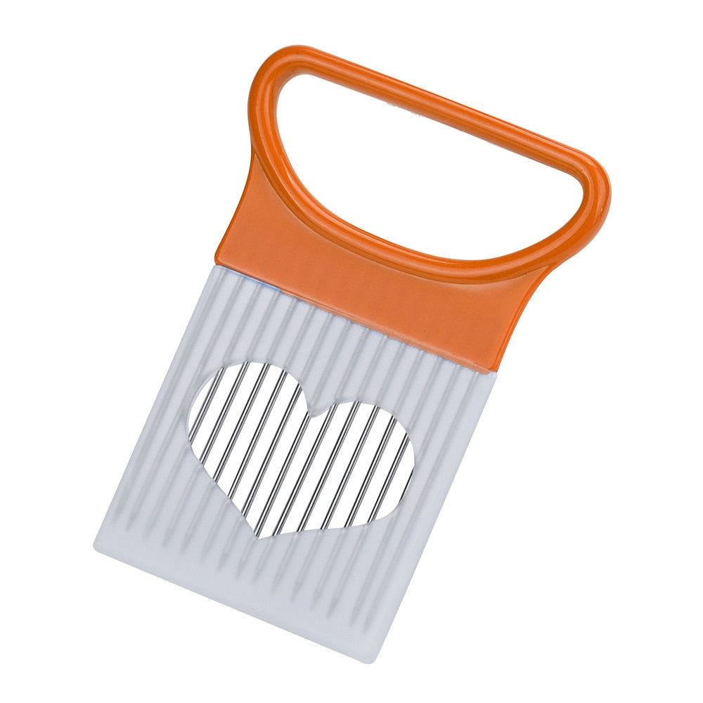 New Kitchen Gadgets Onion Slicer Tomato Vegetables Safe Fork vegetables Sli