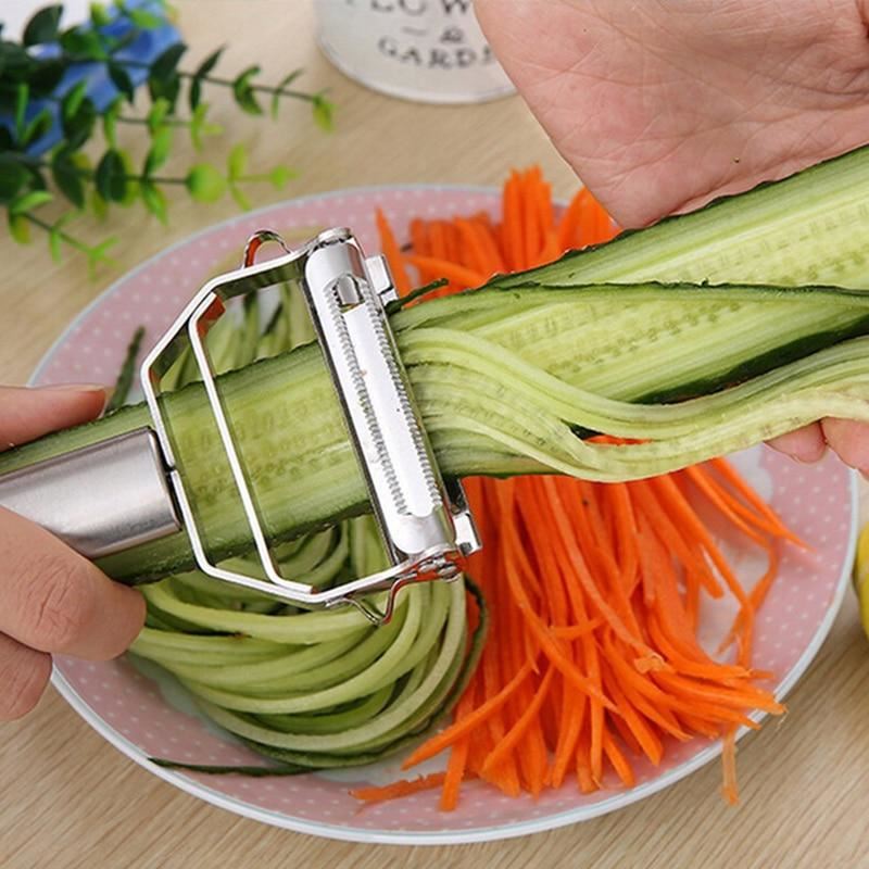 Stainless Steel Peeler Vegetable Cucumber Carrot Fruit Potato Double Planing Gra