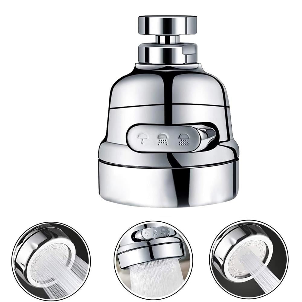3 Modes Kitchen Stainless Steel Faucet 360 Rotatable Adjustable Faucet Filter Sp