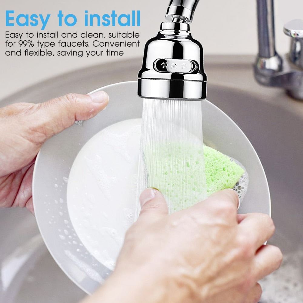 Modes Kitchen Stainless Steel Faucet 360 Rotatable Adjustable Faucet Filter Sp