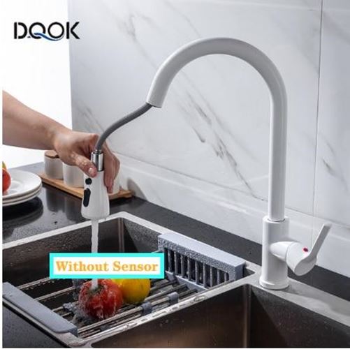 Kitchen Faucet Blacked Single Handle Pull Down White Kitchen Tap Single Hole Bru