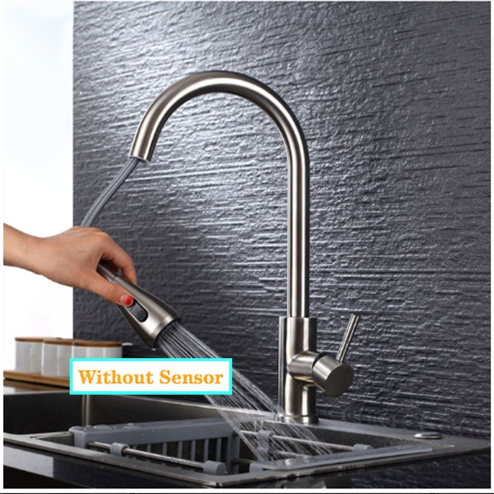 Kitchen Faucet Blacked Single Handle Pull Down White Kitchen Tap Single Hole Bru