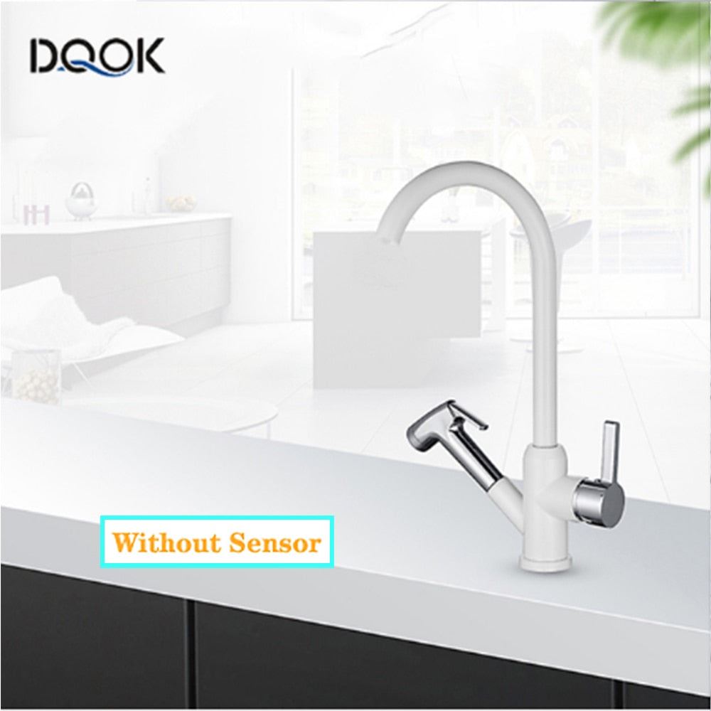 Kitchen Faucet Blacked Single Handle Pull Down White Kitchen Tap Single Hole Bru