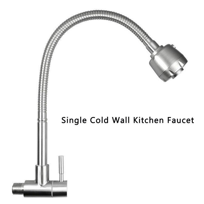 Stainless Steel Wall Mounted Kitchen Faucet Wall Kitchen Mixers Kitchen Sink Tap
