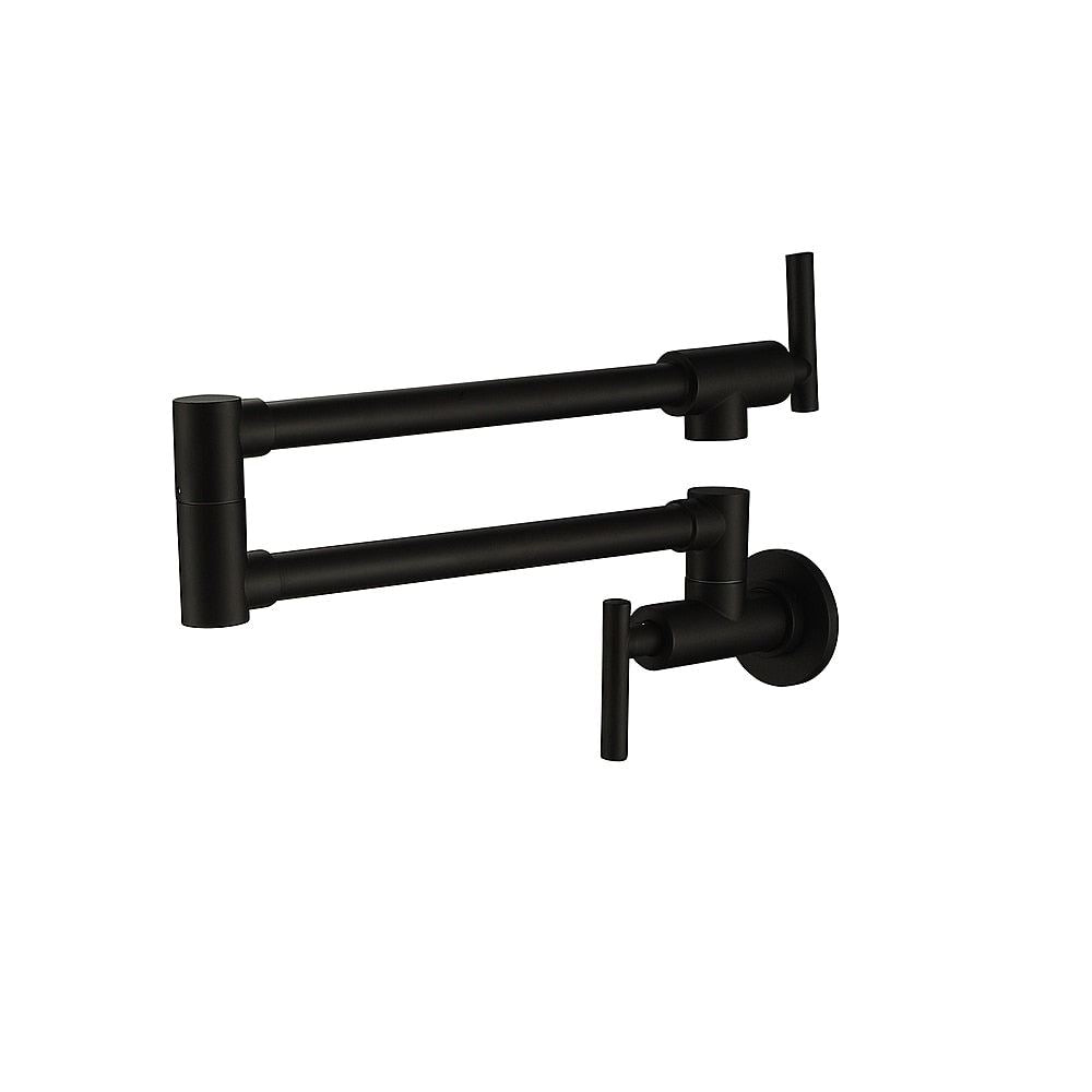 Kitchen Mixer Sink Tap Chrome Matte Black Brushed Nickel Wall Mounted Pot Filler