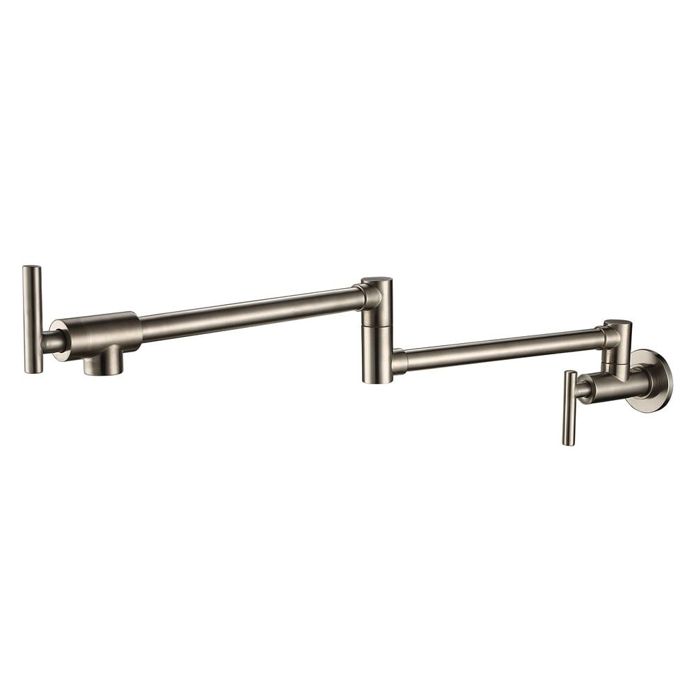 Kitchen Mixer Sink Tap Chrome Matte Black Brushed Nickel Wall Mounted Pot Filler