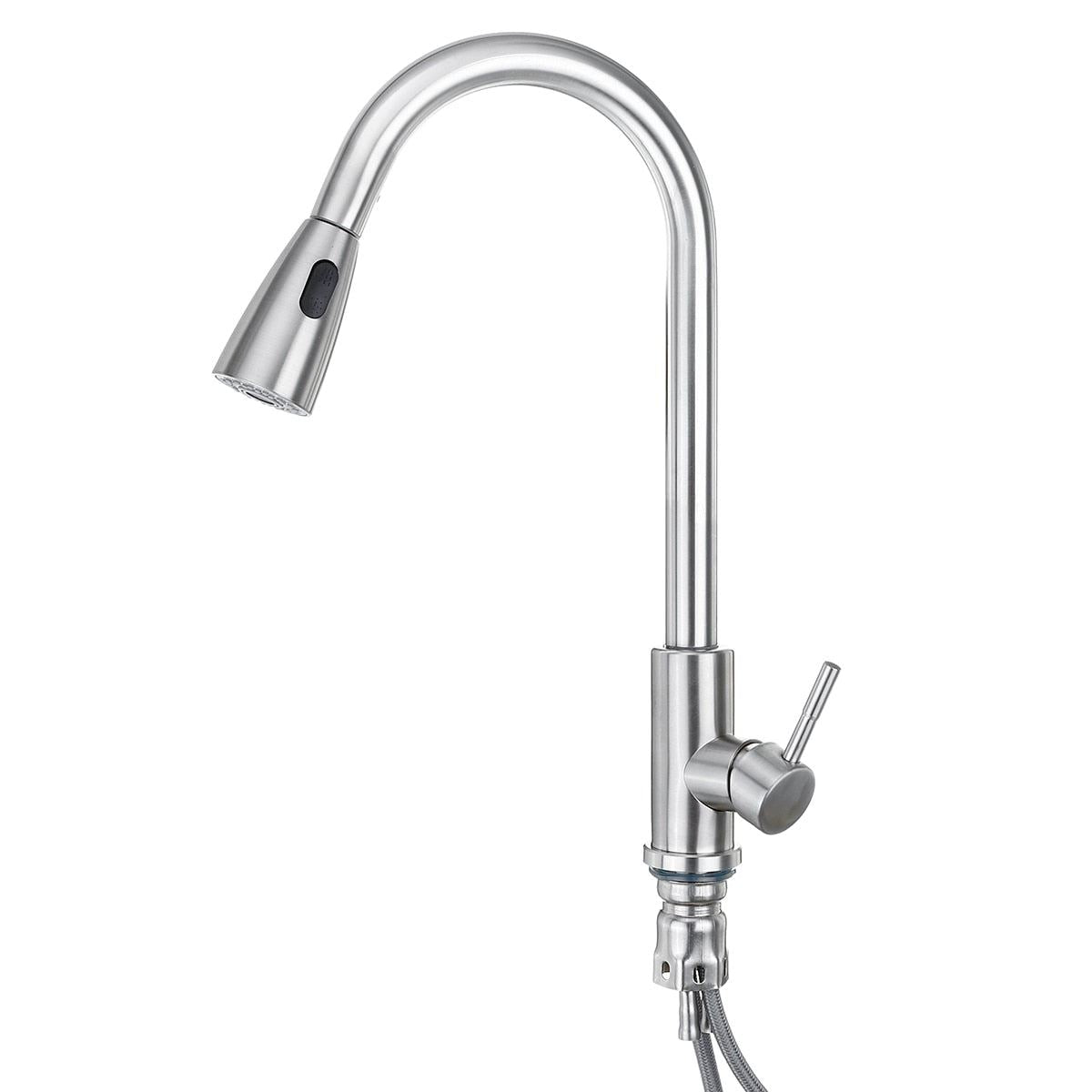 Kitchen Pull Out Faucet 360 Rotation Pull Out Spout Sprayer Sink Faucets Kitchen