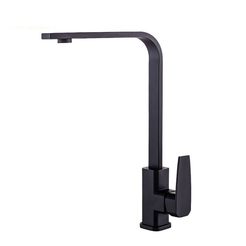 Bakicth Square Kitchen Faucet Matte Black/Chorme Hot and Cold Kitchen Sink Tap 3