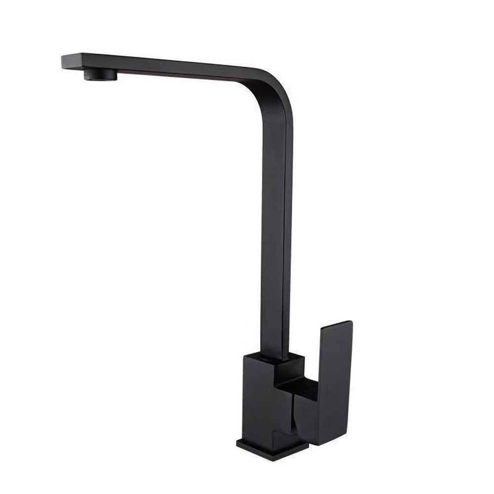 Kitchen Faucet Black Sink Faucet Kitchen Hot and Cold Faucet 360 Degree Swivel F