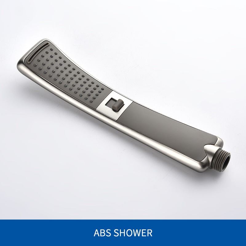 Brushed Nickel Handheld Shower Bathroom 2 Function High Pressure Rain Shower