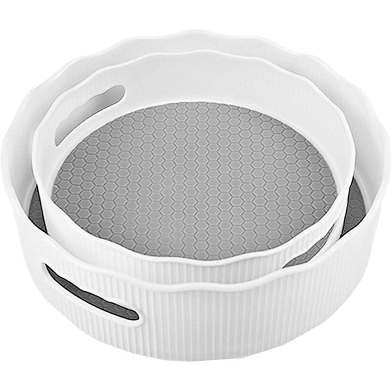 Lazy Susan Turnable 2 Pack,Spinning Spice Condiment Rack/Makeup Holder Organizer