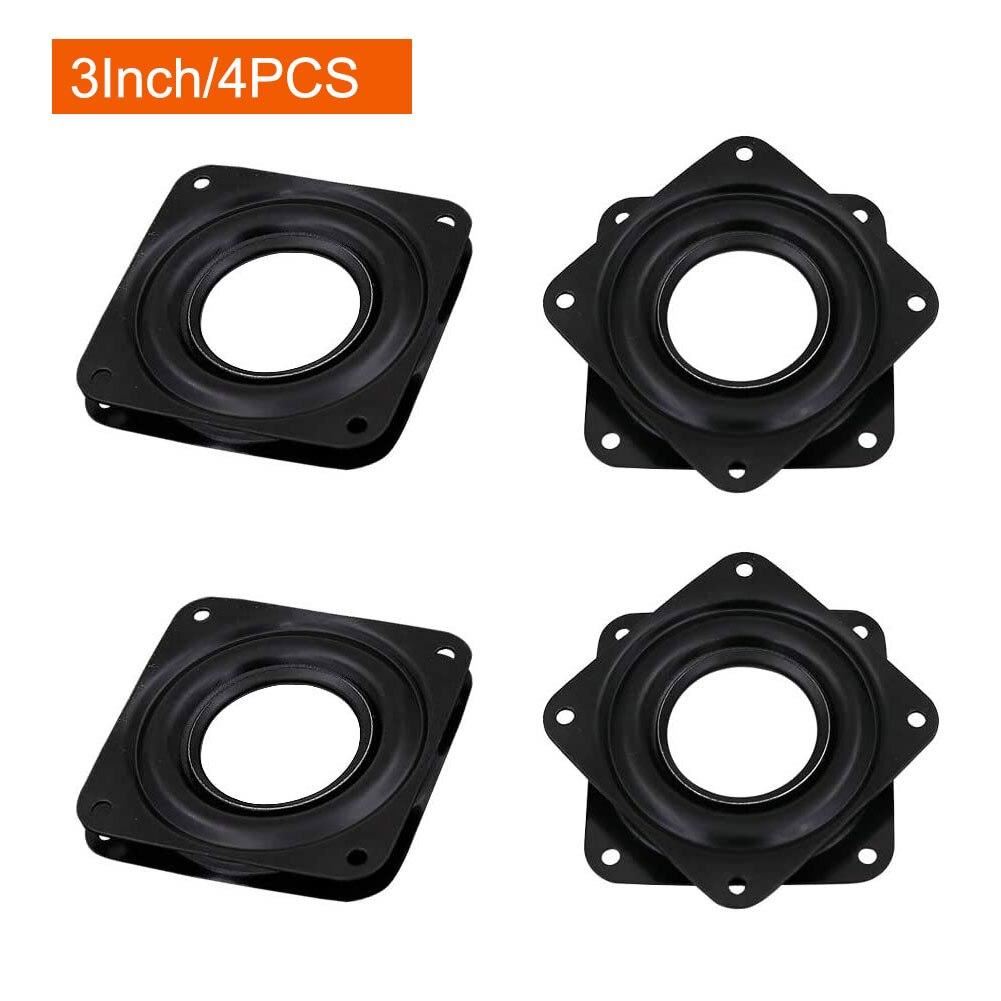 4pcs/pack Sofa Smooth Chair Bearing Plate Rotating Platform 360 Degrees Iron Squ