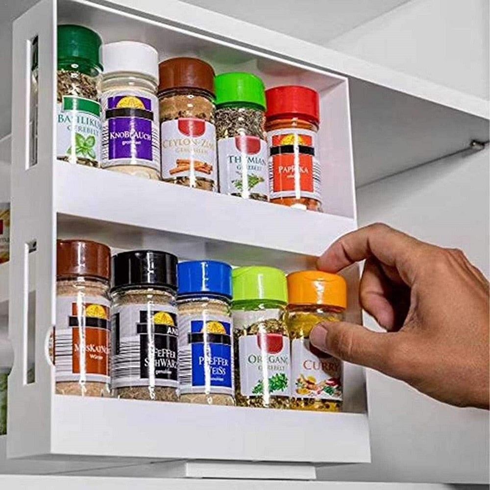Kitchen Storage Organizer Kitchen Accessories Double Layer Multi-function Storag