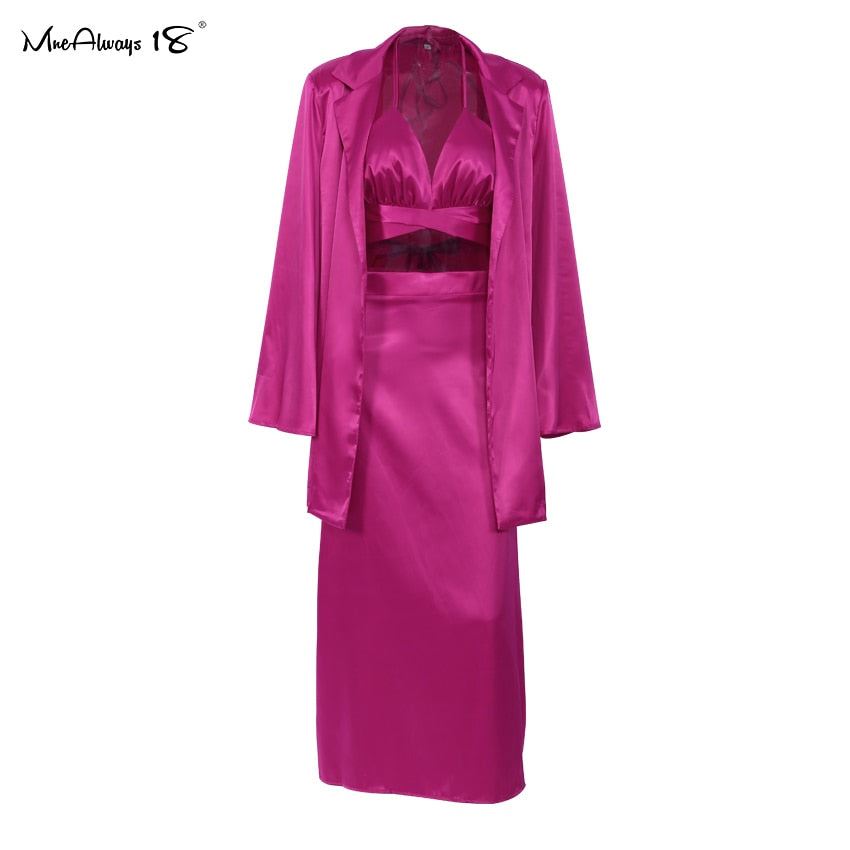 Mnealways18 Office Ladies Pink Blazer Fashion Autumn 2021 Long Sleeve Oversized