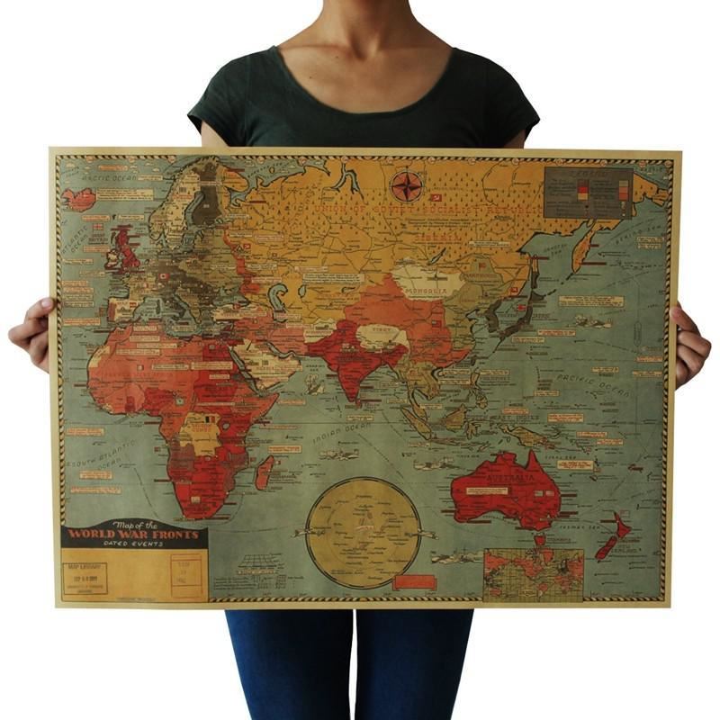 War Analysis Chart Kraft Paper Poster Home Room Bedroom Wall Decoration Painting