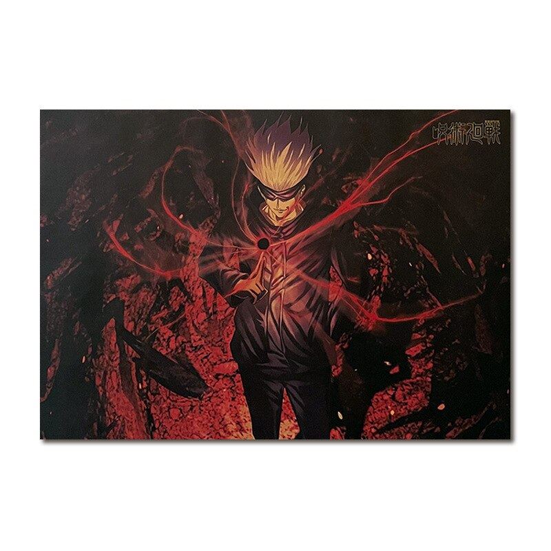 Jujutsu Kaisen Anime  A Collection Of Characters Kraft Paper Poster Home Decor Print