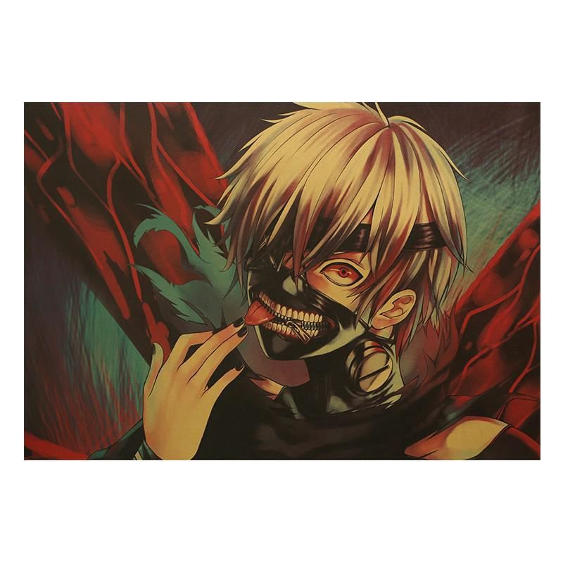 Anime Tokyo Ghoul Kraft Paper Poster Home Bedroom Wall Decoration Painting Core