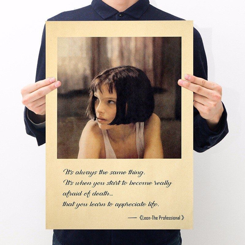 Movie Leon The Professional Kraft Paper Poster Home Room Bedroom Wall Poster Print
