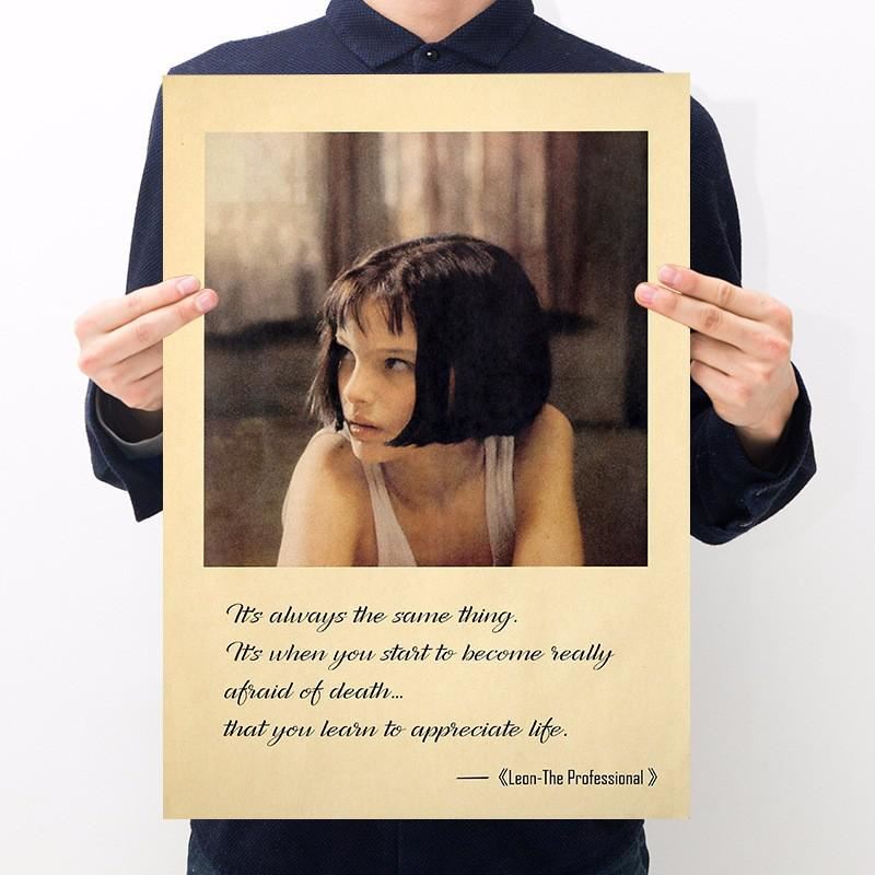Movie Leon The Professional Kraft Paper Poster Home Room Bedroom Wall Poster Print