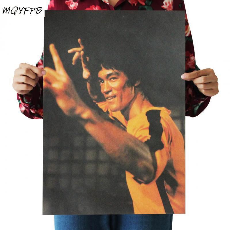 Movie star Bruce Lee Kraft poster home decoration painting wall sticker room pic