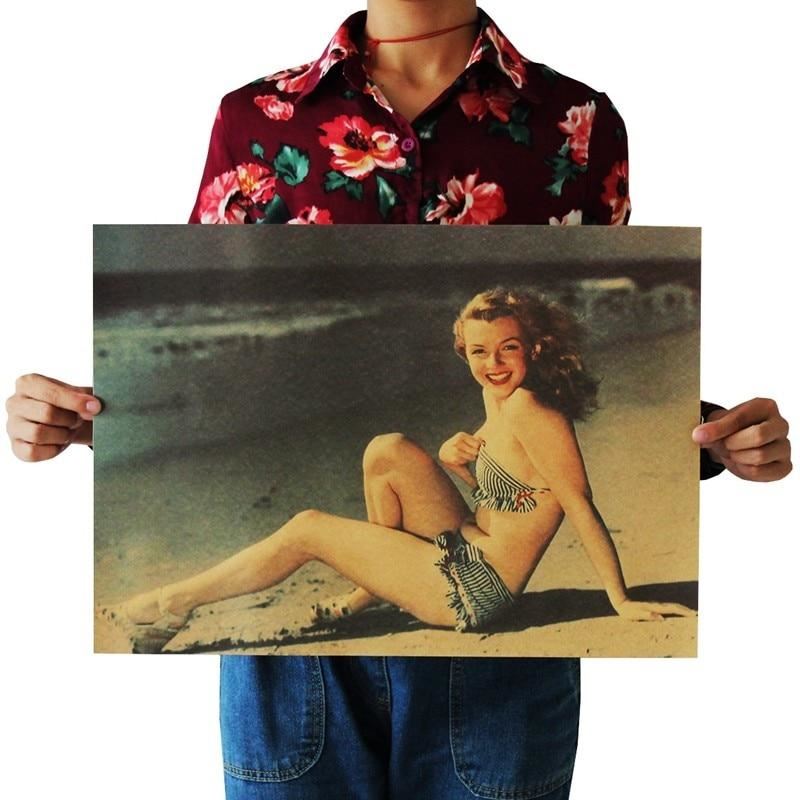 Marilyn Monroe Star Kraft Paper Poster Home Room Decoration Bedroom wall art print