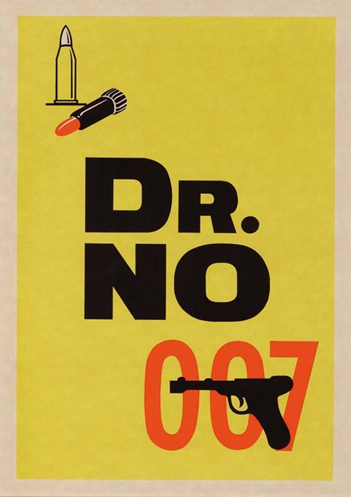 Movie Classic Retro Poster Home Decoration Painting Print 12x16in 007 Movie Series
