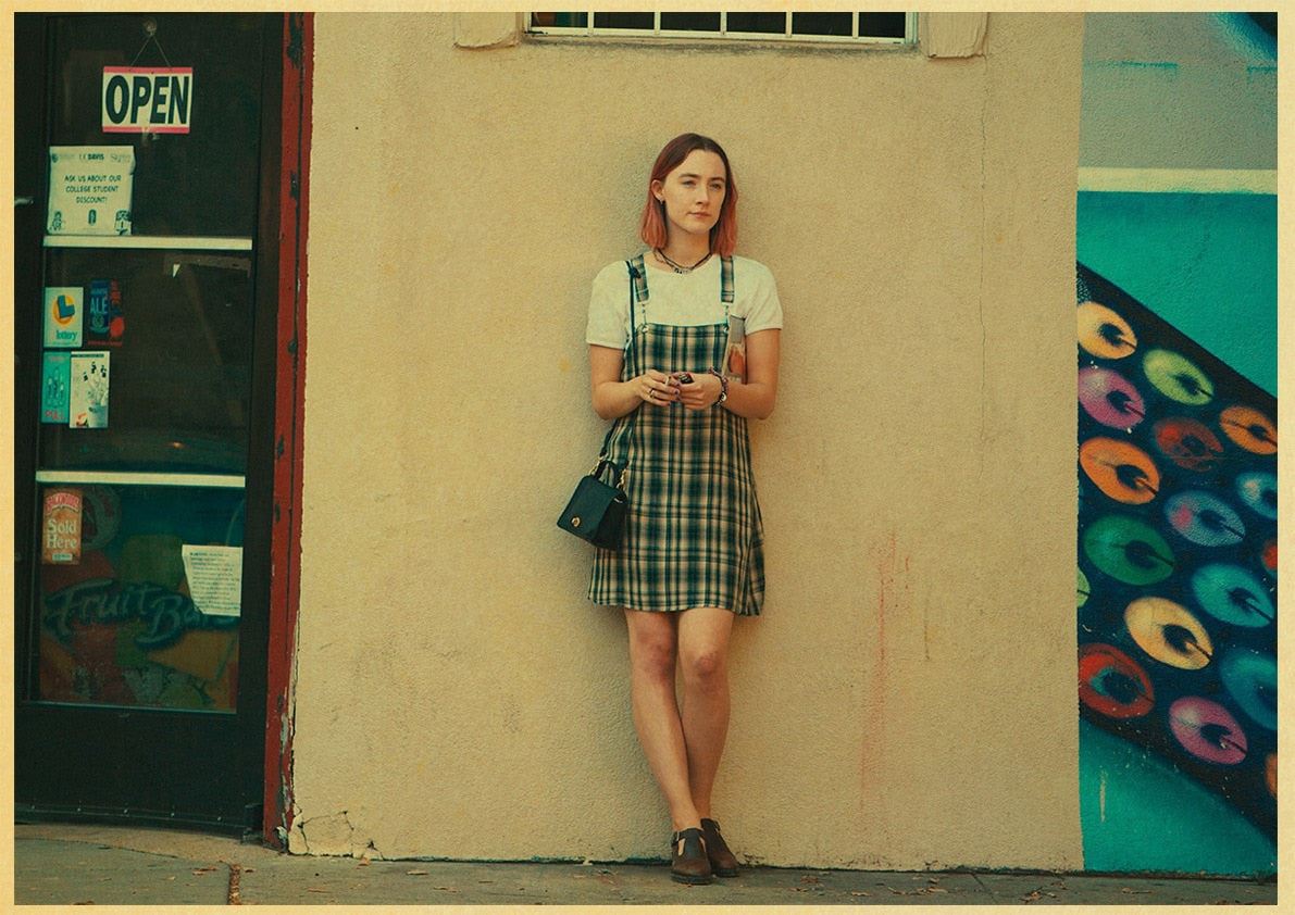 Lady Bird Movie Poster Greta-Gerwig-Film-Saoirse-Rona Vintage Posters and Prints 12x16