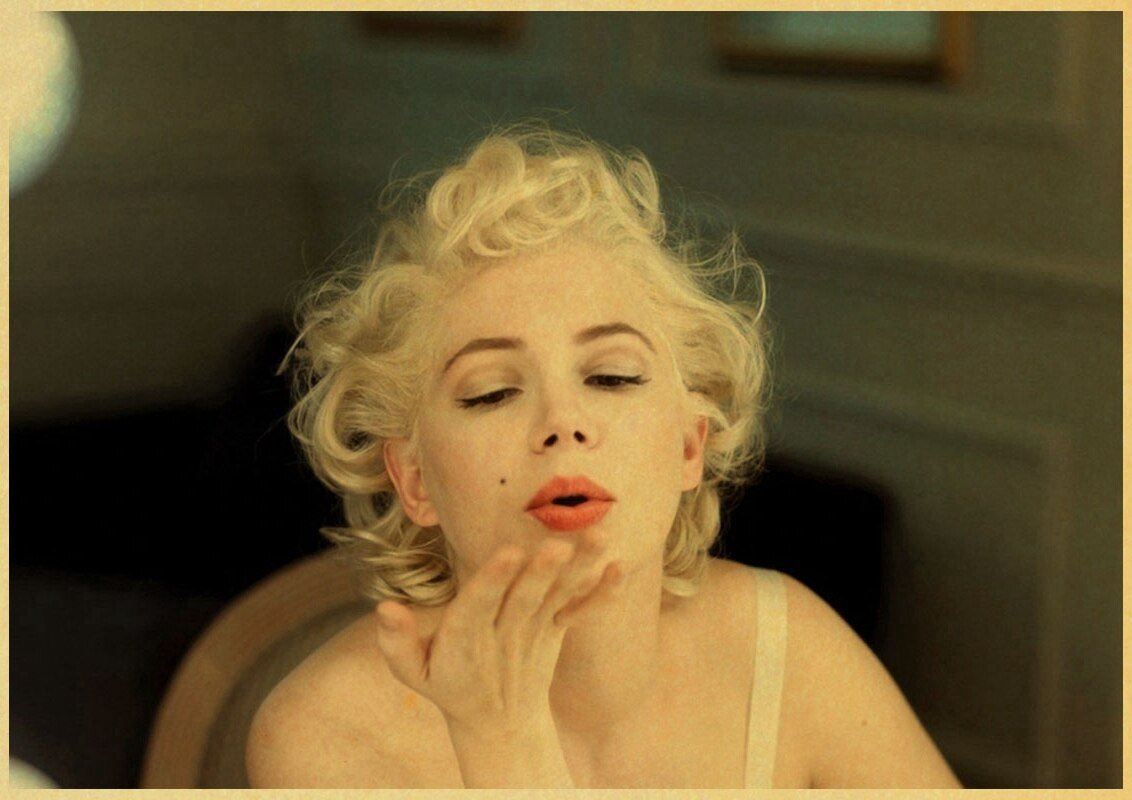 Vintage Classic Movie actress Marilyn Monroe poster retro poster Art Print